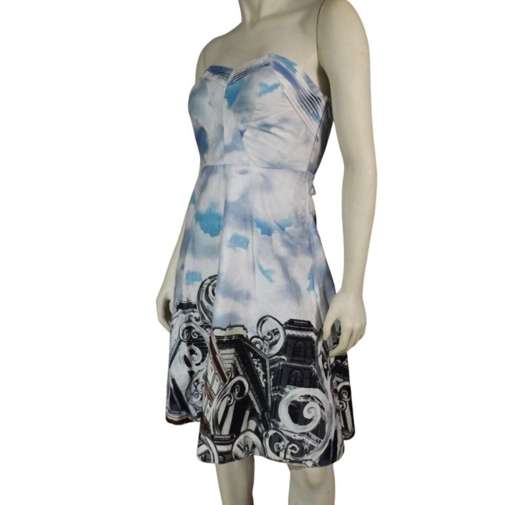 Moulinette Soeurs/Anthropologie Strapless Dress, 2, Skyward, Origami Bodice - Picture 5 of 15